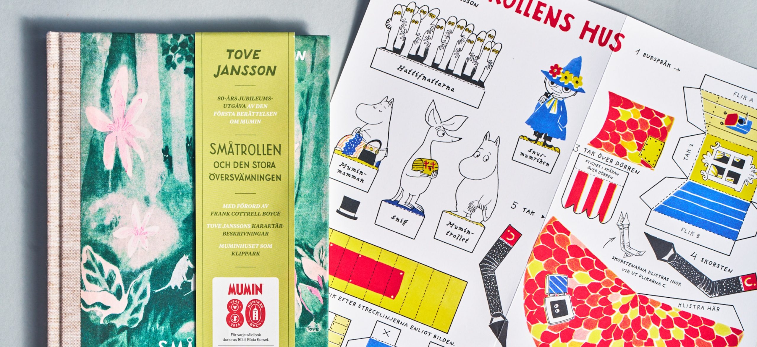 En bok som innehåller ett muminhus och Tove Janssons paradis